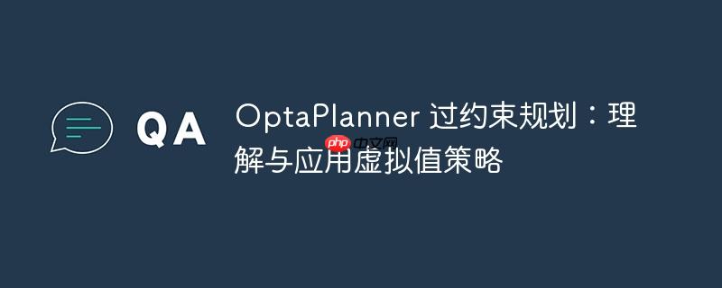 OptaPlanner 过约束规划:理解与应用虚拟值策略