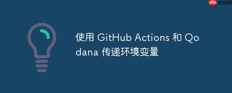 使用 github actions 和 qodana 传递环境变量