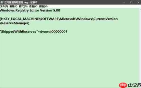 Win10系统如何启用/关闭保留空间？