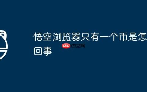 悟空浏览器只有一个币是怎么回事