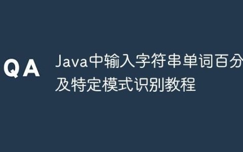 Java中输入字符串单词百分比及特定模式识别教程