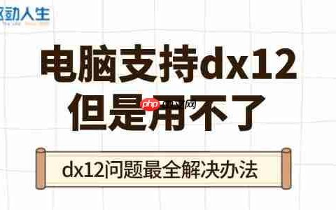 电脑支持dx12但是用不了 dx12问题最全解决办法