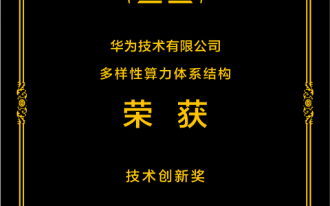 华为“多样性算力体系结构方案”荣获技术创新奖