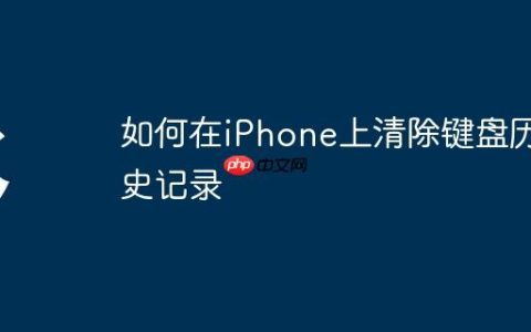 如何在iPhone上清除键盘历史记录