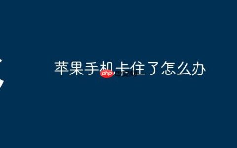 苹果手机卡住了怎么办