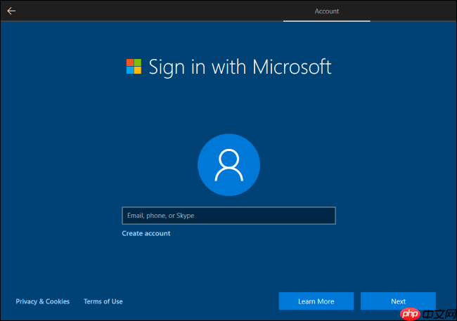 Win10家庭版安装过程不允许创建本地账户