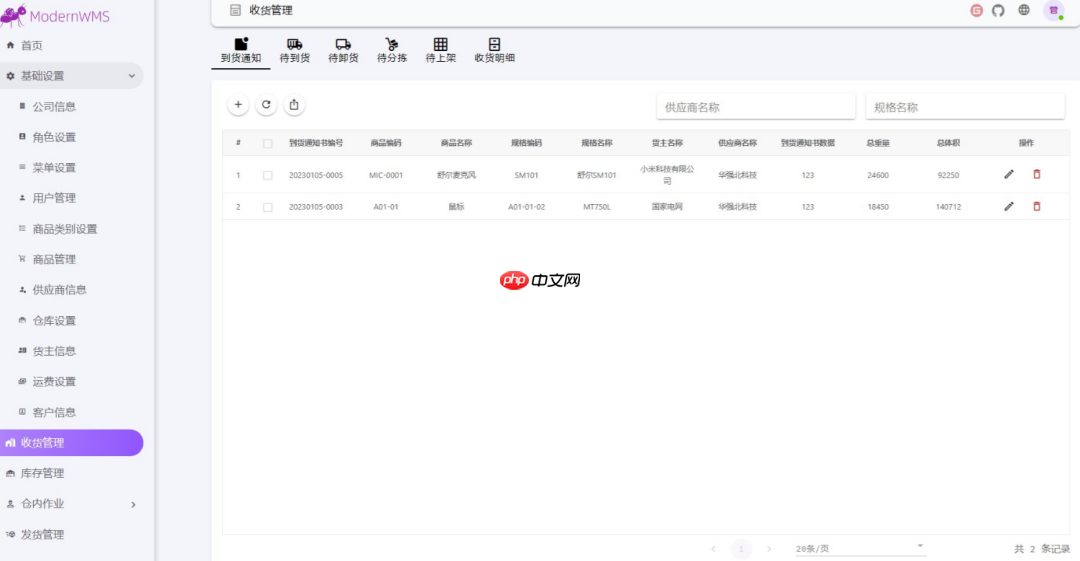 .NET 7+ Vue 3 + EF Core 框架简洁功能完整的WMS系统