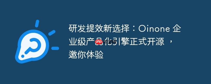 研发提效新选择:Oinone 企业级产品化引擎正式开源 ,邀你体验