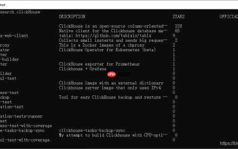 Windows下Docker安装ClickHouse