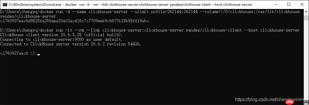 Windows下Docker安装ClickHouse