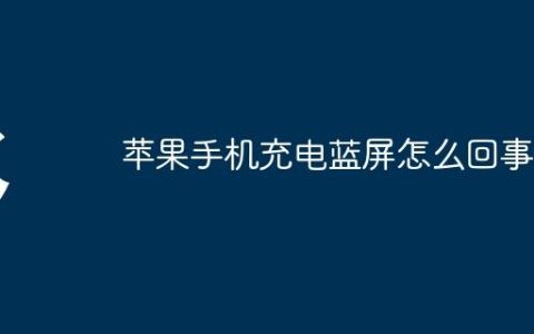 苹果手机充电蓝屏怎么回事