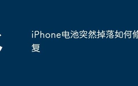 iPhone电池突然掉落如何修复