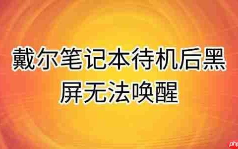 戴尔笔记本待机后黑屏无法唤醒的原因及解决方法