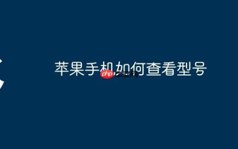 苹果手机如何查看型号