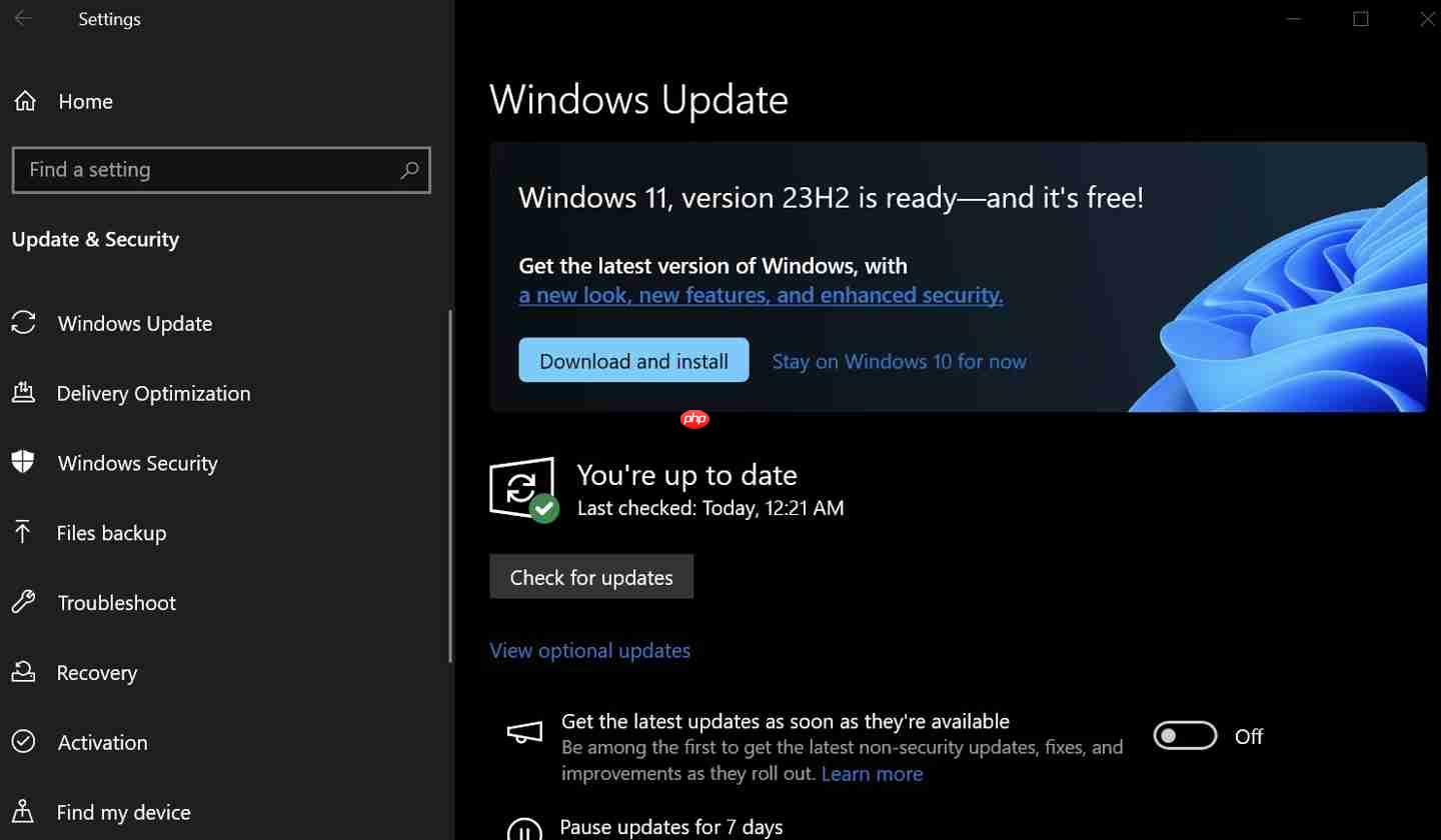 微软更新服务器:Win10 用户可直接升级到 Win11 23H2 系统