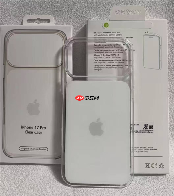 苹果iPhone 17 Pro官方透明保护壳曝光:有三大变化