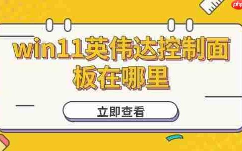 win11英伟达控制面板在哪里 如何打开和设置