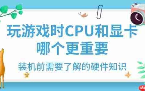 玩游戏时CPU和显卡哪个更重要 装机前需要了解的硬件知识
