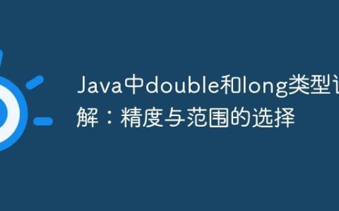 Java中double和long类型详解：精度与范围的选择