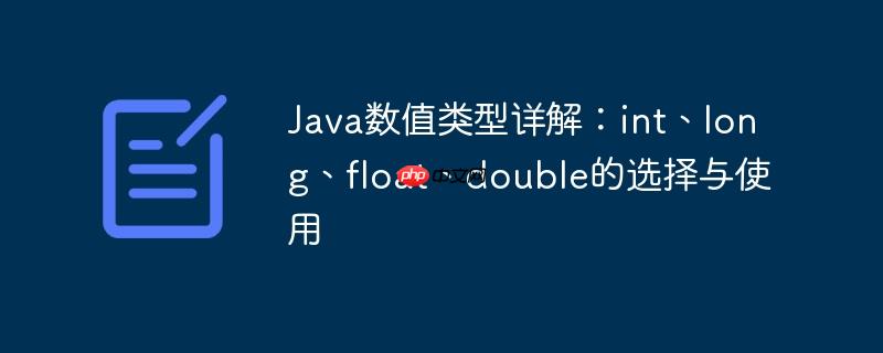 Java数值类型详解:int、long、float、double的选择与使用