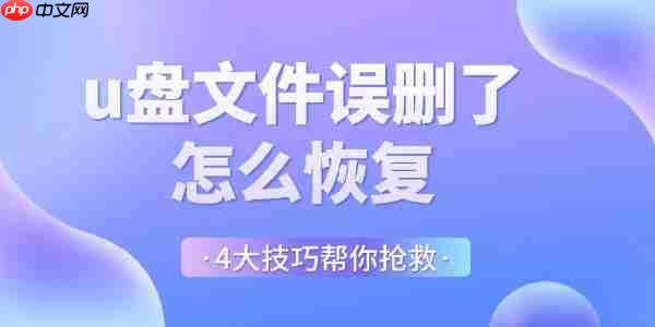 u盘文件误删了怎么恢复 4大技巧帮你抢救丢失文件