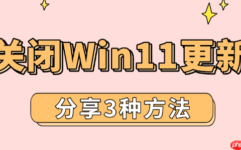 分享3种彻底关闭Win11更新的方法