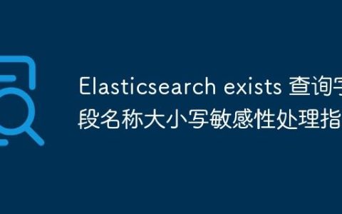 Elasticsearch exists 查询字段名称大小写敏感性处理指南