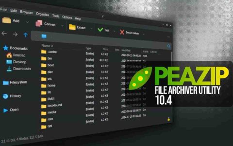 免费开源压缩工具 PeaZip 10.4 更新：扩展支持 242 种格式