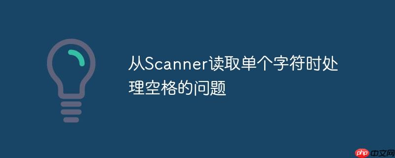 从Scanner读取单个字符时处理空格的问题