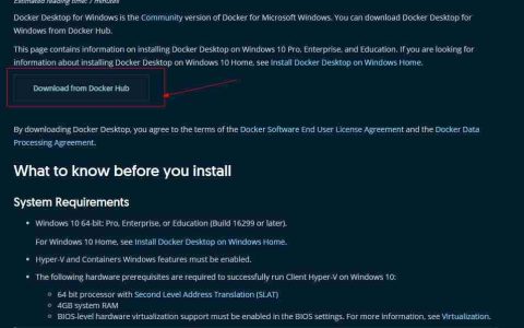 Windows10中安装Docker