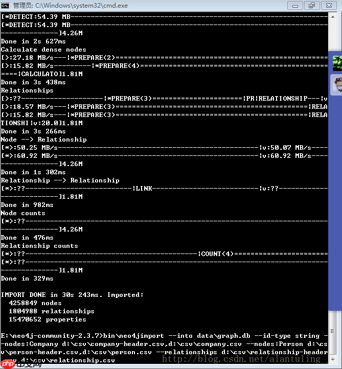 2018-11-19 Neo4j百万级数据导入只能用neo4j-import