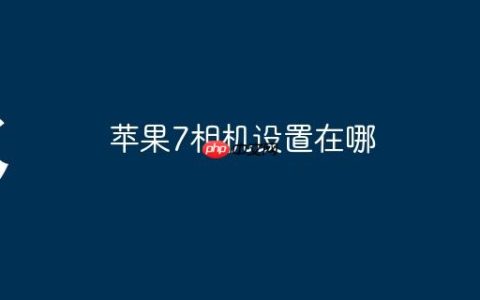 苹果7相机设置在哪