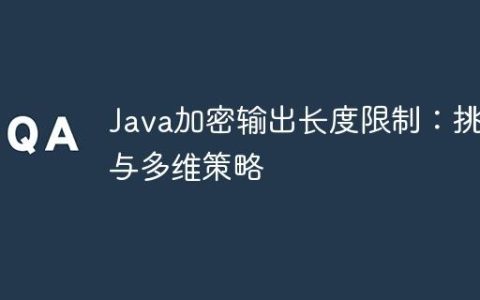 Java加密输出长度限制：挑战与多维策略