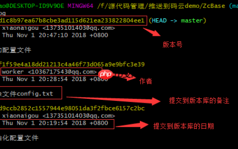 Git for Windows之日志查看与版本切换