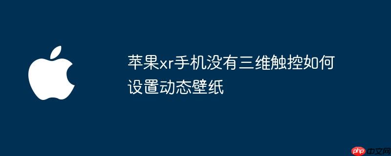 苹果xr手机没有三维触控如何设置动态壁纸