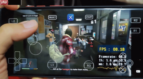 手机玩《给他爱5》实拍视频：使用PS3模拟器