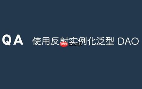 使用反射实例化泛型 DAO 类
