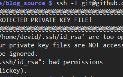 使用git时ssh提示“Load key “/home/devid/.ssh/id_rsa”: bad permissions”的解决办法