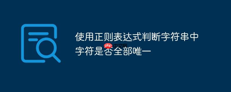 使用正则表达式判断字符串中字符是否全部唯一