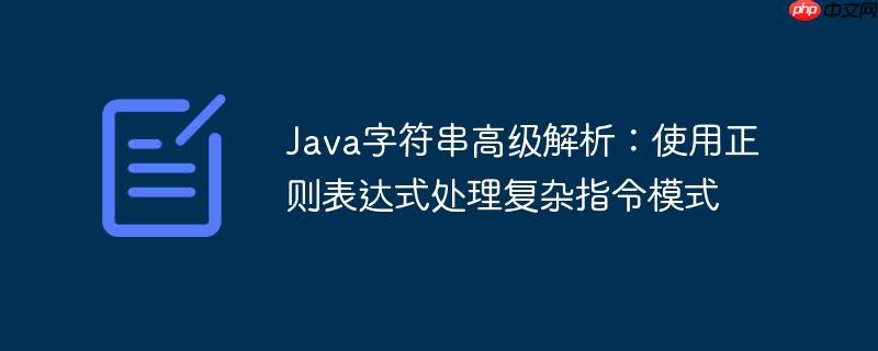 Java字符串高级解析:使用正则表达式处理复杂指令模式