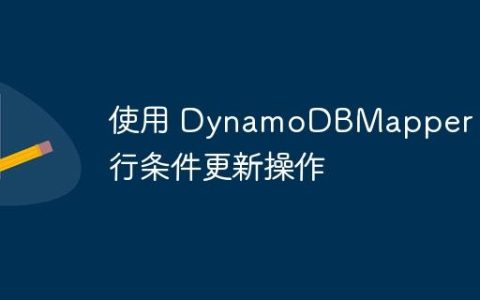 使用 DynamoDBMapper 进行条件更新操作