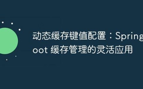 动态缓存键值配置：Spring Boot 缓存管理的灵活应用