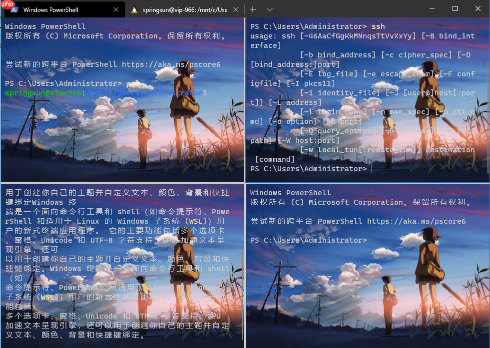 Windows10上安装Linux子系统(WSL2,Ubuntu),配合Windows Terminal使用,还要什么自行车