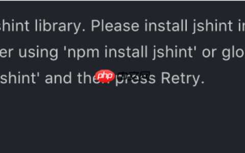 vscode jshint 插件安装报错