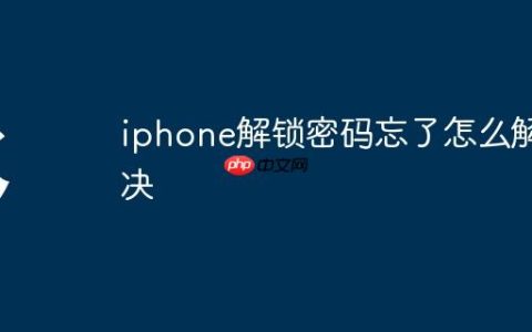 iphone解锁密码忘了怎么解决