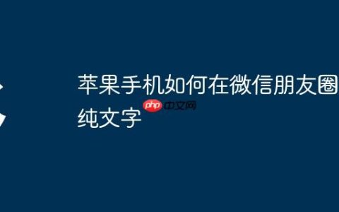 苹果手机如何在微信朋友圈发纯文字