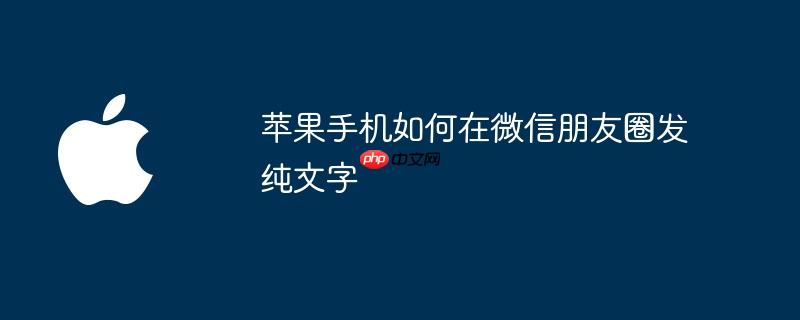 苹果手机如何在微信朋友圈发纯文字
