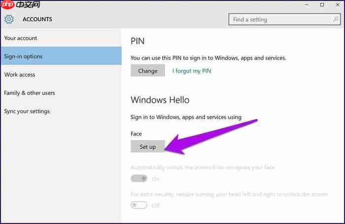 Win10电脑如何设置Windows Hello?