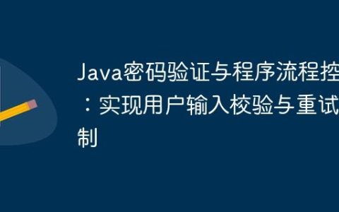 Java密码验证与程序流程控制：实现用户输入校验与重试机制