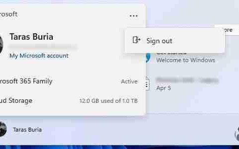 微软Win11 Beta 预览版“注销”按钮被隐藏：需打开 Microsoft 36
